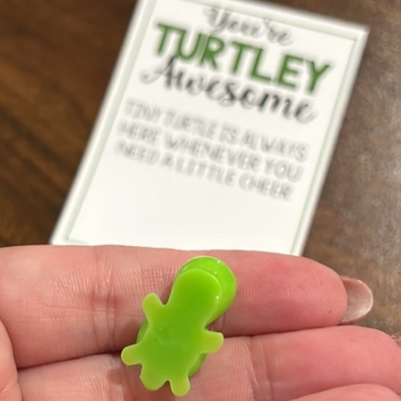 NWT Green Tiny Turtle Turtley Awesome Emotional Support Gift Decor - Picture 3 of 3
